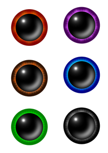 Färgglada ögon vektor Set